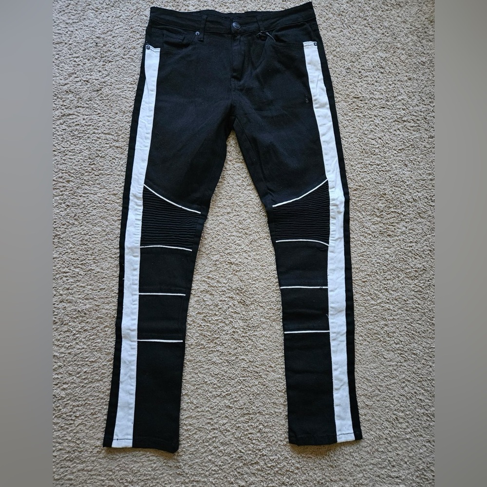 Supreme Flex Black and White Jeans